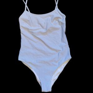 Striped One Piece Swimsuit